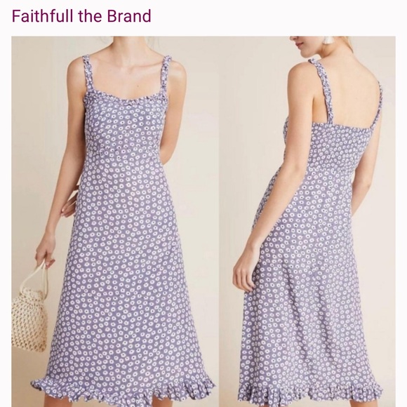 Faithfull the Brand Dresses & Skirts - Faithfull the Brand Lavender Floral Midi Dress